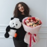 Подарочный сет #44: букет и плюшевая панда