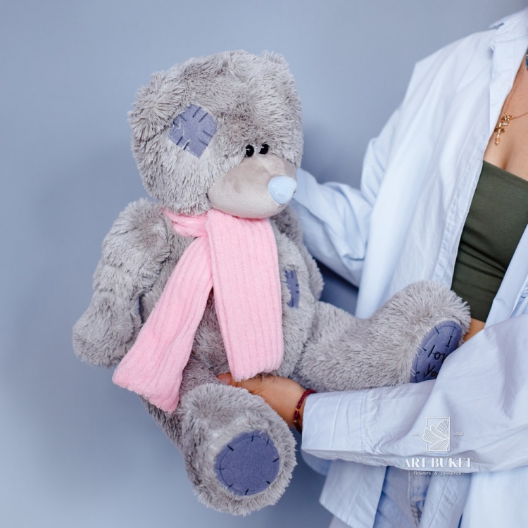 Медведь Тедди травка с шарфом №3 (50 см)