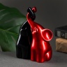 Фигура "Пара слонов" черный/бордовый, 7х12х16см   