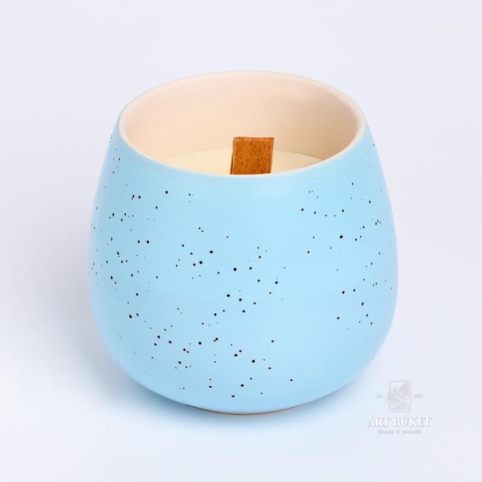 Свеча из соевого воска в кашпо "Нежность", 8х8 см, микс 