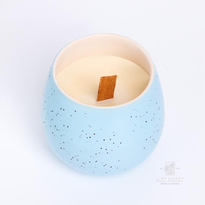 Свеча из соевого воска в кашпо "Нежность", 8х8 см, микс 