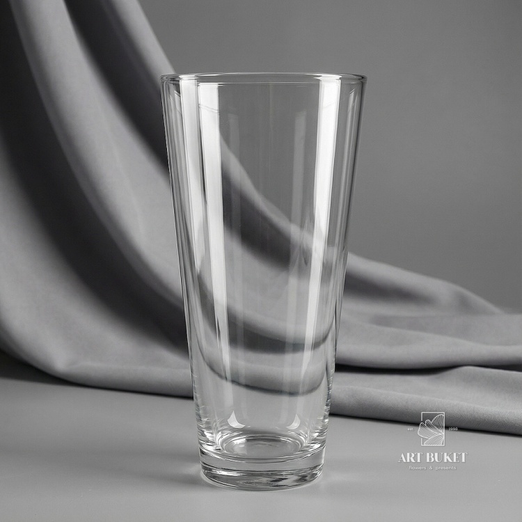 Ваза "Коническая" (стекло), D15хH30 см Прозрачный (H-30, D-15, Прозрачный)