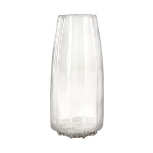 Ваза "Конус гранёный" (стекло), D10хH25 см Прозрачный (H-25, D-10, Прозрачный)