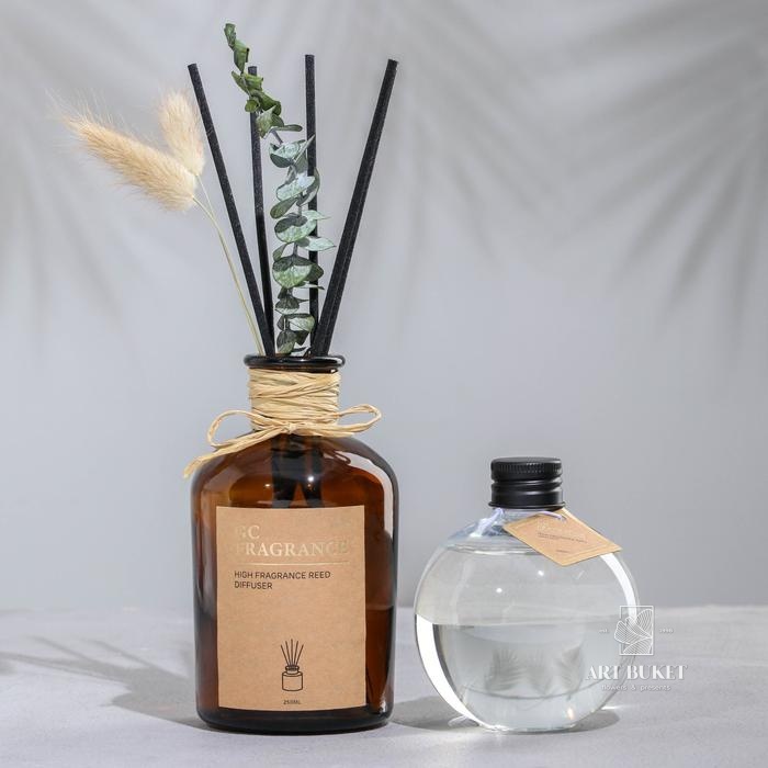 Набор для ароматизации помещений в тубусе: диффузор 250 мл, аромамасло, янтарный соблазн