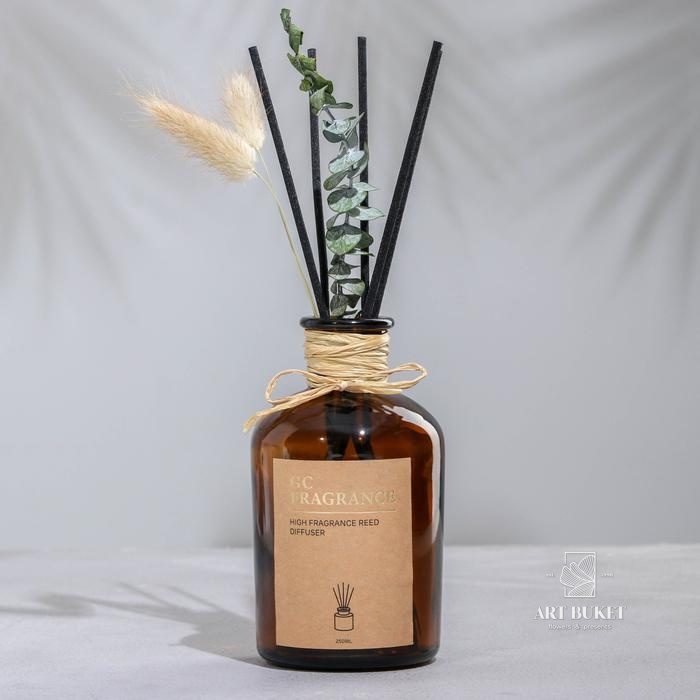 Набор для ароматизации помещений в тубусе: диффузор 250 мл, аромамасло, янтарный соблазн