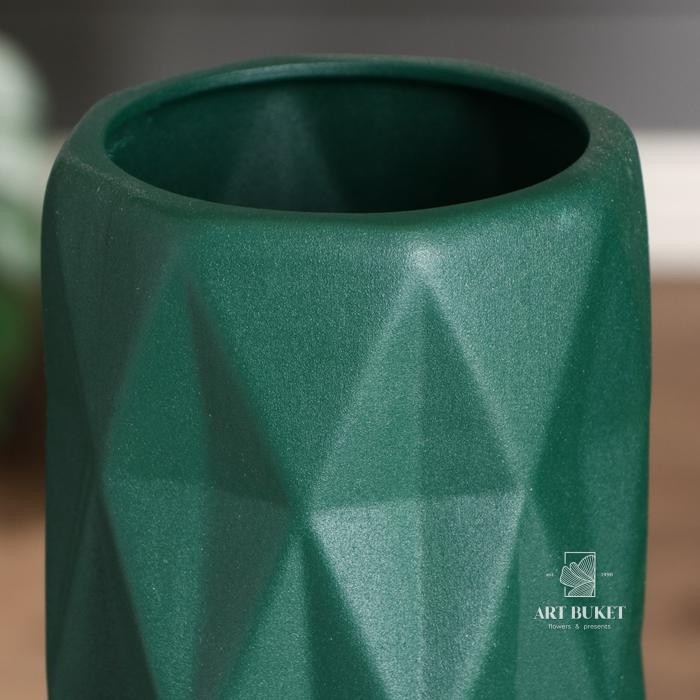 Ваза напольная "Поли" зеленый, муар, 40 см