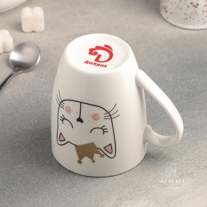 Кружка Доляна «Принцесса Мяу», 350 мл, фарфор