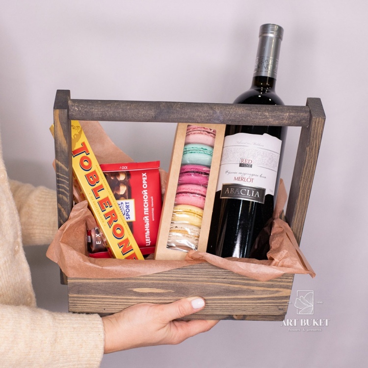 Подарочный набор в деревянном ящике №7