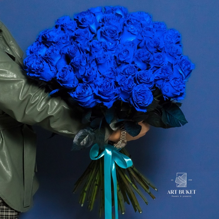 51 синяя роза