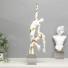 Сувенир "Гимнасты" белый с золотом 47,5х14,5х8 см   
