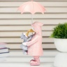 Сувенир "Уточка с утёнком в дождевиках под зонтом" 21х11х9,5 см   