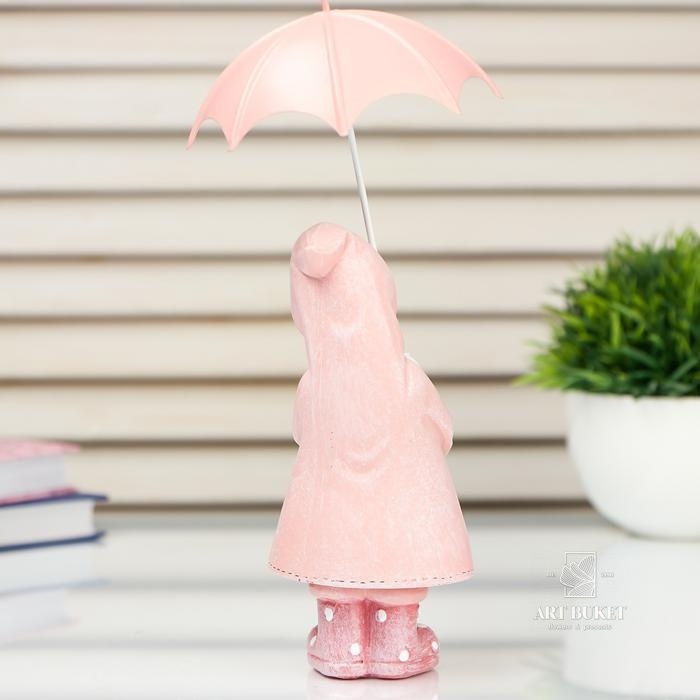 Сувенир "Уточка с утёнком в дождевиках под зонтом" 21х11х9,5 см   