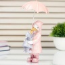 Сувенир "Уточка с утёнком в дождевиках под зонтом" 21х11х9,5 см   