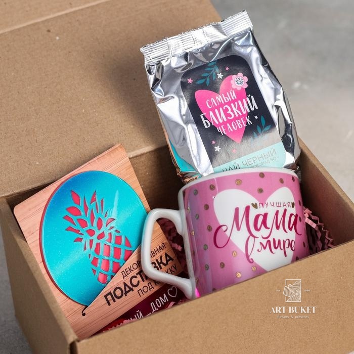Подарочный набор «Мама, спасибо»: кружка 350 мл, блокнот, чай 50 г 