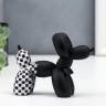 Сувенир полистоун "Чёрный воздушный шарик - собака, шахматка" 9х4,5х11 см   