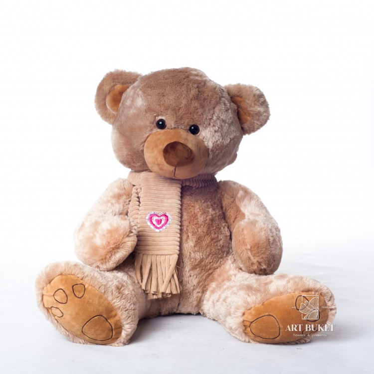 Медведь коричневый с шарфом