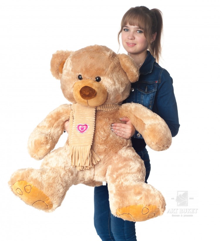 Медведь коричневый с шарфом