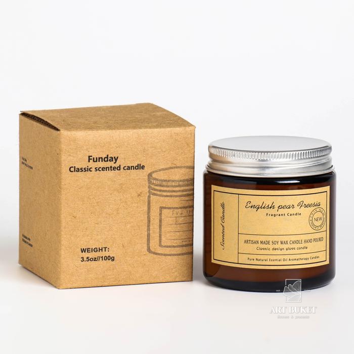 Свеча ароматическая в банке "ENGLISH PEAR FREESIA", 100 гр,           