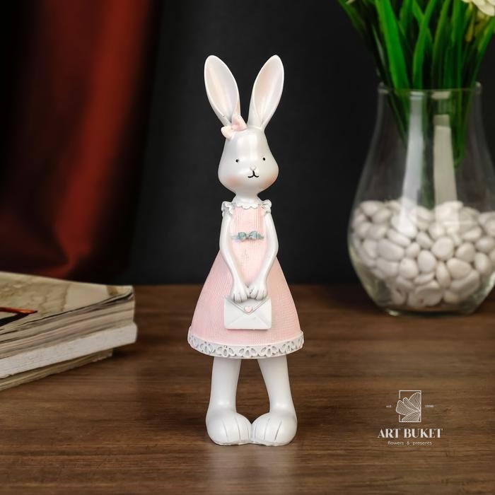 Сувенир "Зайка в бежевом платье" 19,5х4,5х6,5 см