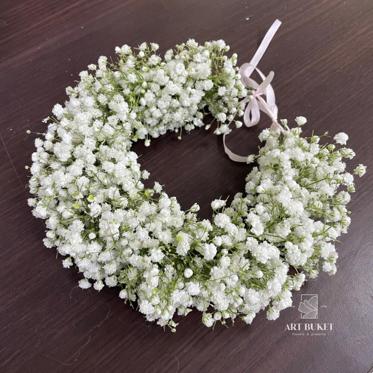 Свадебный венок из гипсофилы