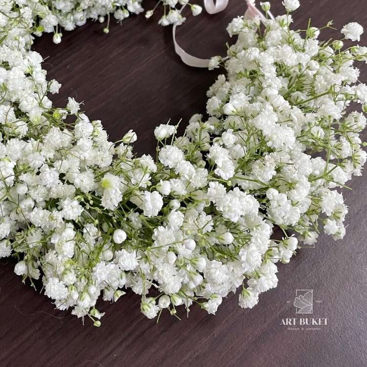 Свадебный венок из гипсофилы