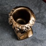 Кашпо - органайзер "Бюст Давида с маской" большой, бронза, бирюзовый, 28см 