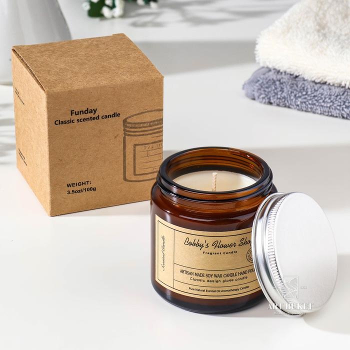 Свеча ароматическая в банке "BOBBY'S FLOWER SHOP", 100 гр            