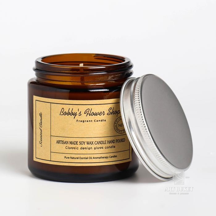 Свеча ароматическая в банке "BOBBY'S FLOWER SHOP", 100 гр            