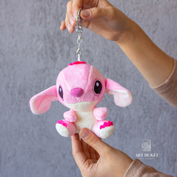 Брелок стич розовый
