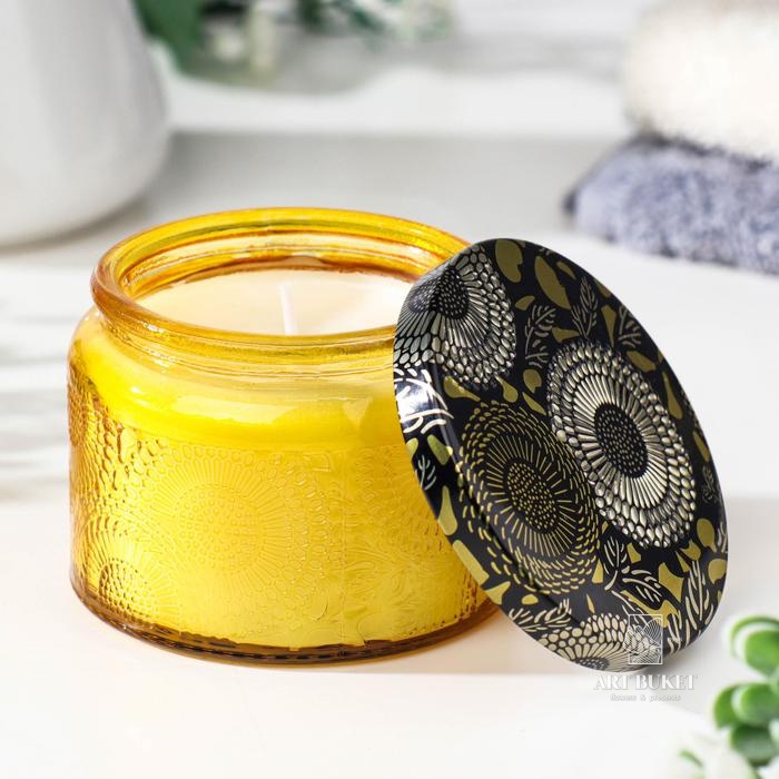 Свеча ароматическая в банке "BORNEO AMBER", 5х7 см, амбер   