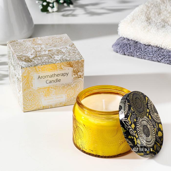 Свеча ароматическая в банке "BORNEO AMBER", 5х7 см, амбер   