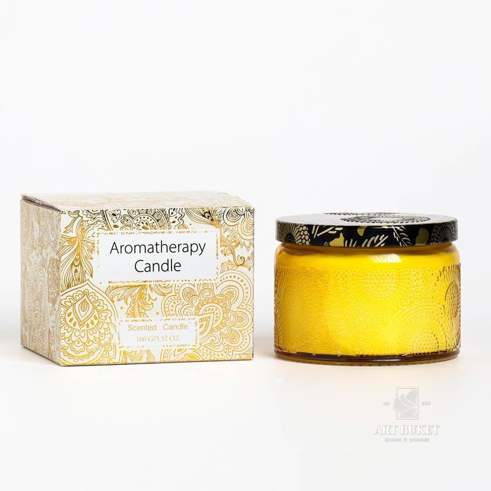 Свеча ароматическая в банке "BORNEO AMBER", 5х7 см, амбер   