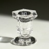 Стеклянный подсвечник на 1 свечу «Юнона», прозрачный, 6×5×4.5 см