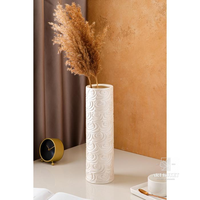 Ваза керамическая "Максимус", настольная, чеканная, 41 см