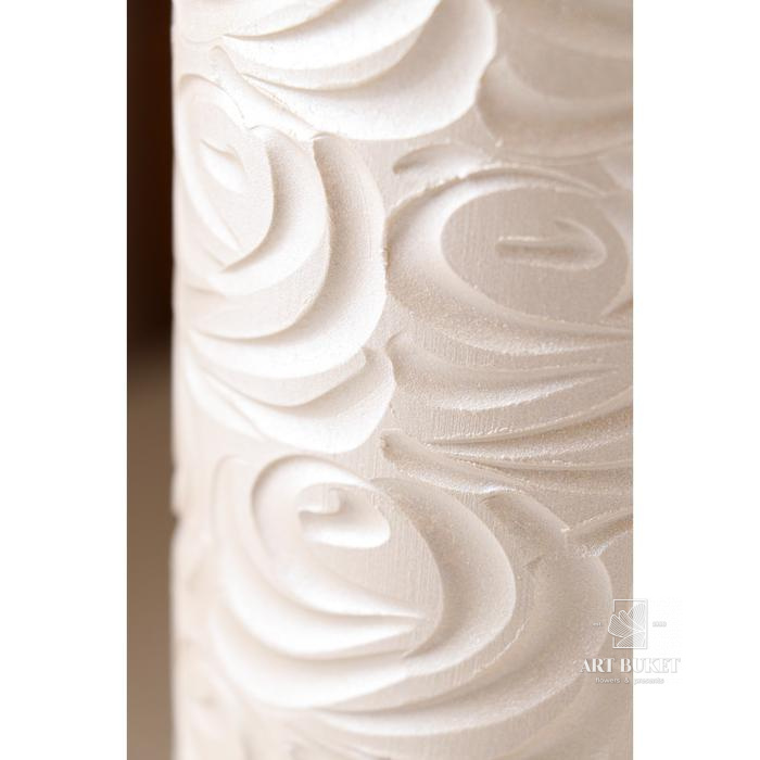 Ваза керамическая "Максимус", настольная, чеканная, 41 см