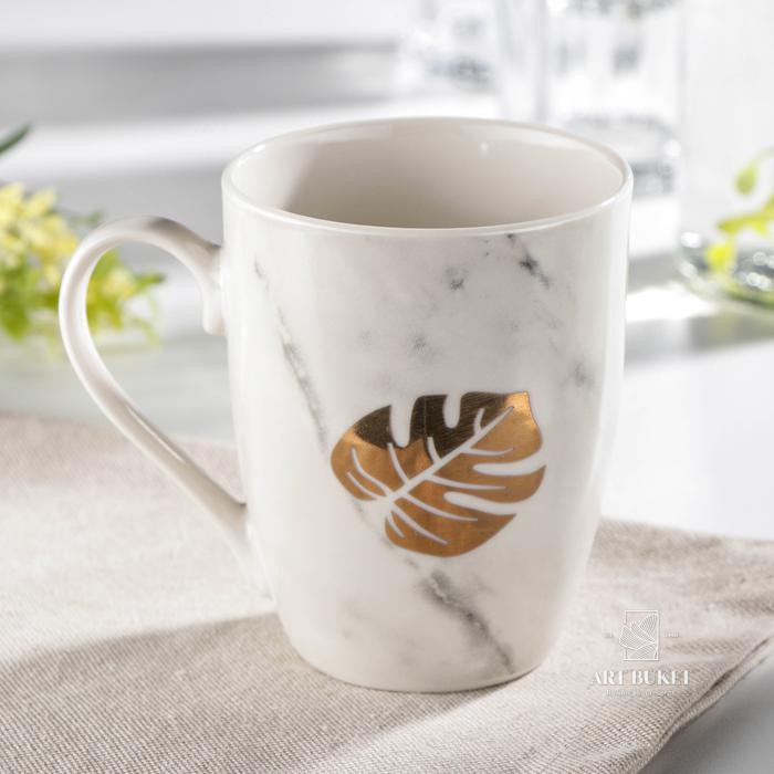 Кружка Доляна «Папоротник», 350 мл, 12,5x8,8x10,5 см 