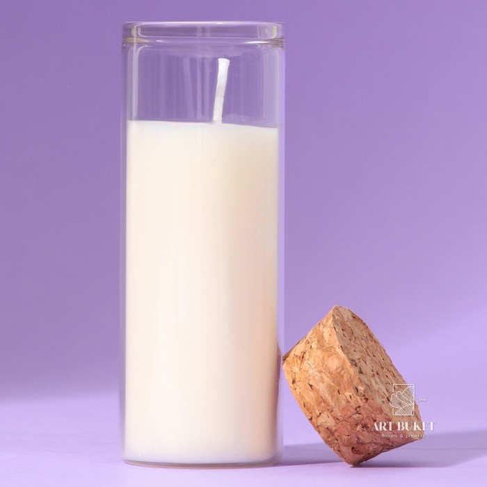 Свеча в колбе «Ваниль», высота 8 см