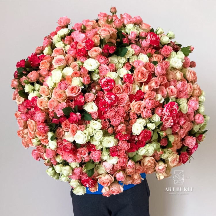 101 кустовая роза микс