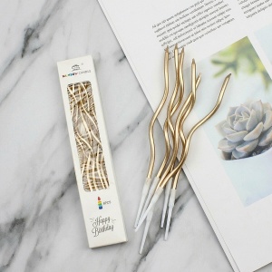 Набор свечей витых свечей 15 см Золото