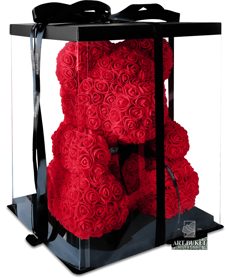 Мишка из роз