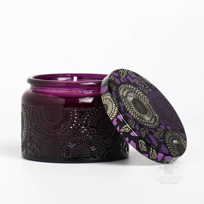 Свеча ароматическая в банке "SAN BLACK FRUITS", 5х7 см, ежевика   