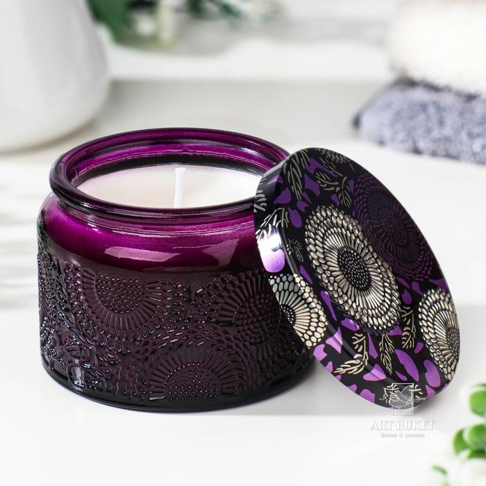 Свеча ароматическая в банке "SAN BLACK FRUITS", 5х7 см, ежевика   