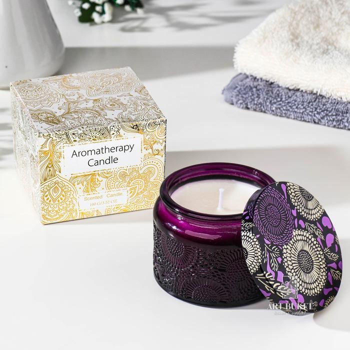 Свеча ароматическая в банке "SAN BLACK FRUITS", 5х7 см, ежевика   