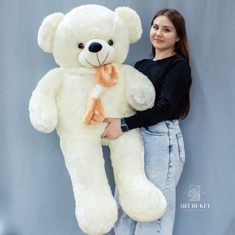 Медведь шарф с пуговкой 110 см