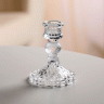 Стеклянный подсвечник на 1 свечу «Женева», d=2.2 см, прозрачный, 10.5×7.7×7.7 см
