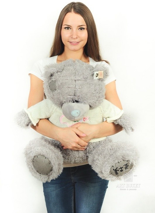 Тедди кучерявый серый