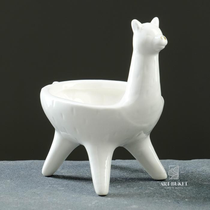 Кашпо керамическое "Лама" малая 7*11см