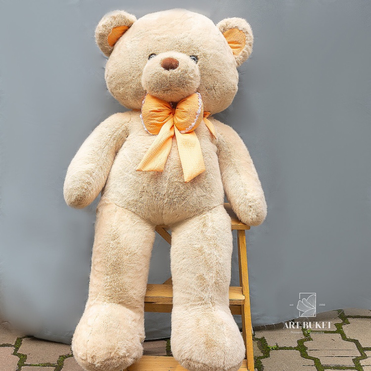 Медведь с бантом 110 см love микс