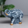 Набор статуэток "Пара слонов", камень, синий 