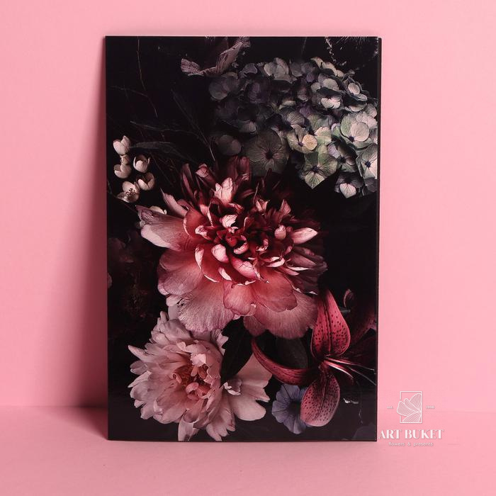 Открытка средняя «Цветы», 12 × 18 см